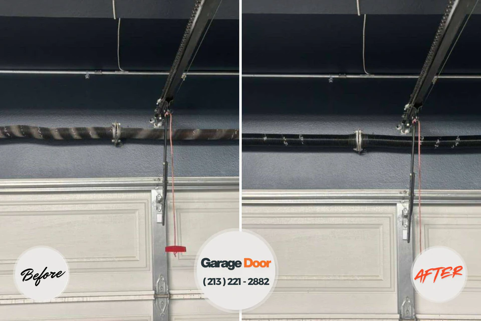 Before and after: Garage Door Installation & Replacement South Sarasota, FL